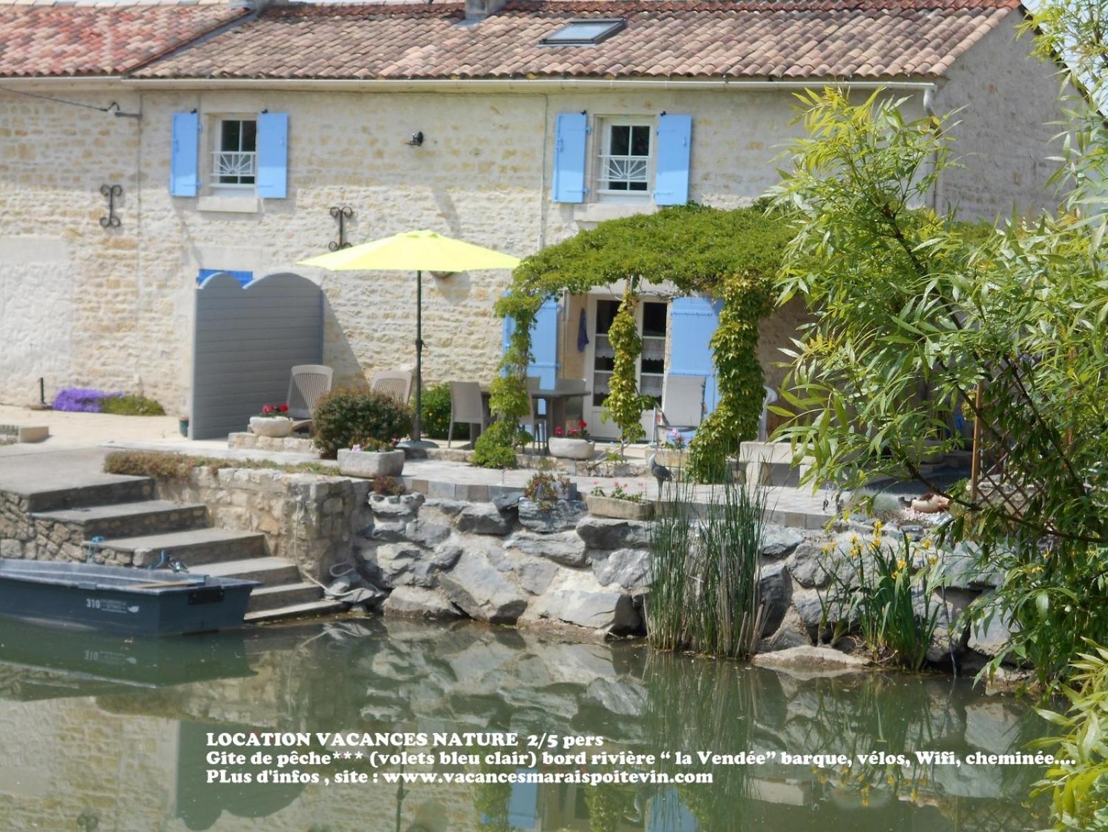 La Taillee Marais Poitevin Bord Riviere Peche ,Barque, Velos, Wifi, Linge, Cheminee, Cuisine, Terrain De Boules מראה חיצוני תמונה
